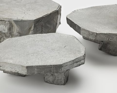 Eunkyung Lee’s cast aluminium sculpture from Lying on the floor