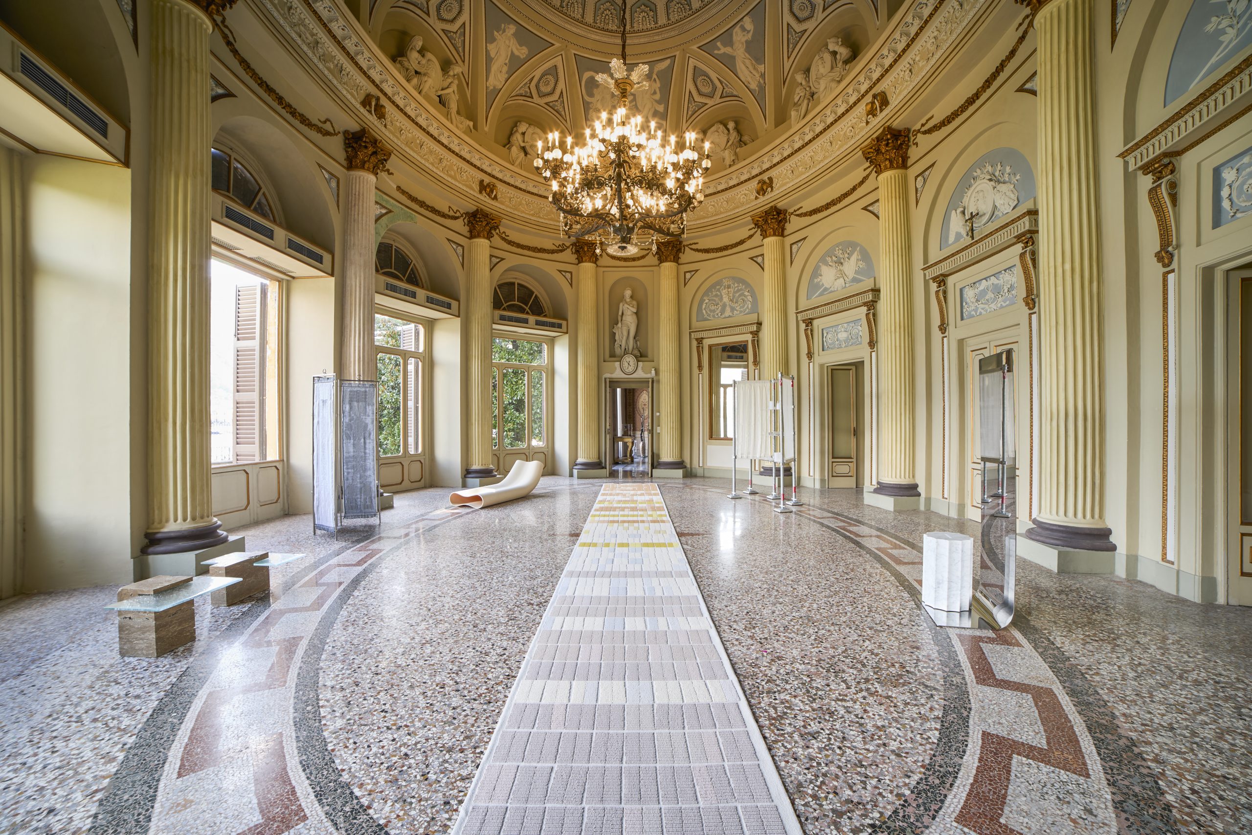 The Meditations installation by Studio von Schoenebeck in the historic interior of Villa Saporiti, Como