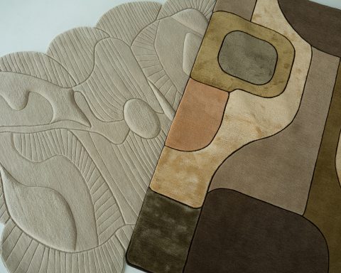 Katrien Van Der Schueren rugs for Art+Loom, detail of carved pile