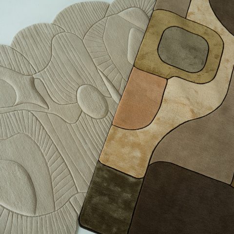 Katrien Van Der Schueren rugs for Art+Loom, detail of carved pile