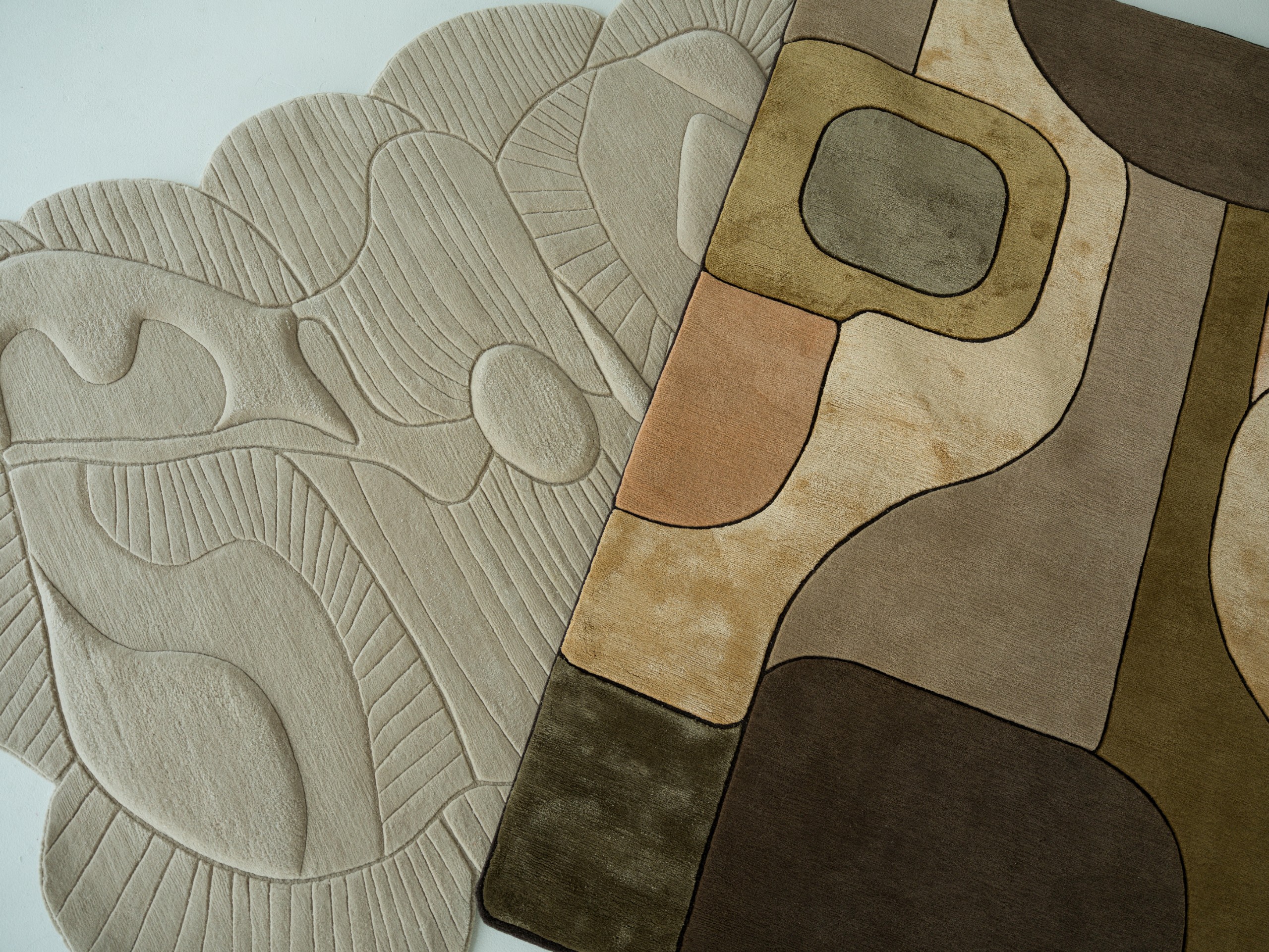 Katrien Van Der Schueren rugs for Art+Loom, detail of carved pile