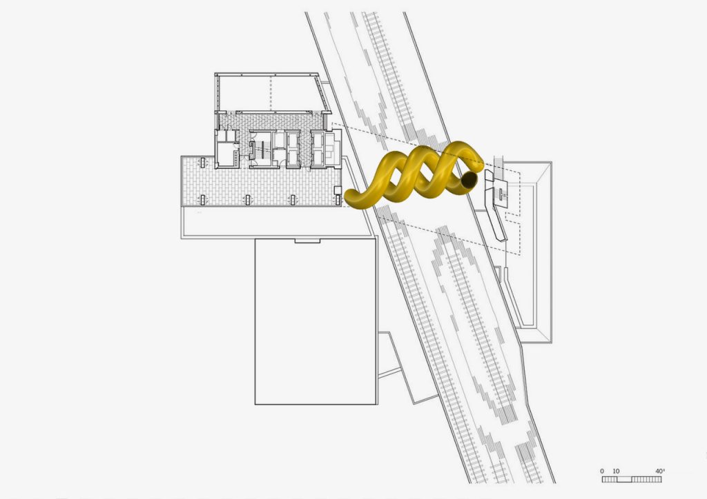 Top view drawing of auruBOROS on the High Line