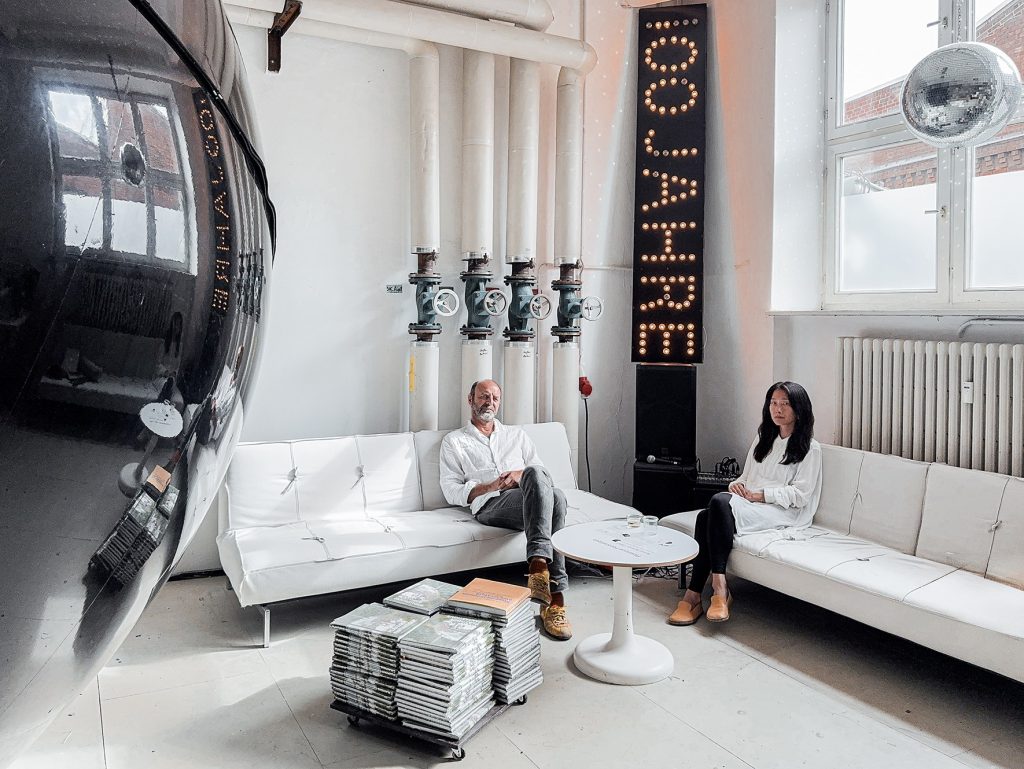 Marco Canevacci and Yena Young in the Plastique Fantastique studio
