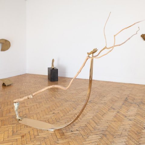 Liz Larner, A hard line to bend, installation view, 2026