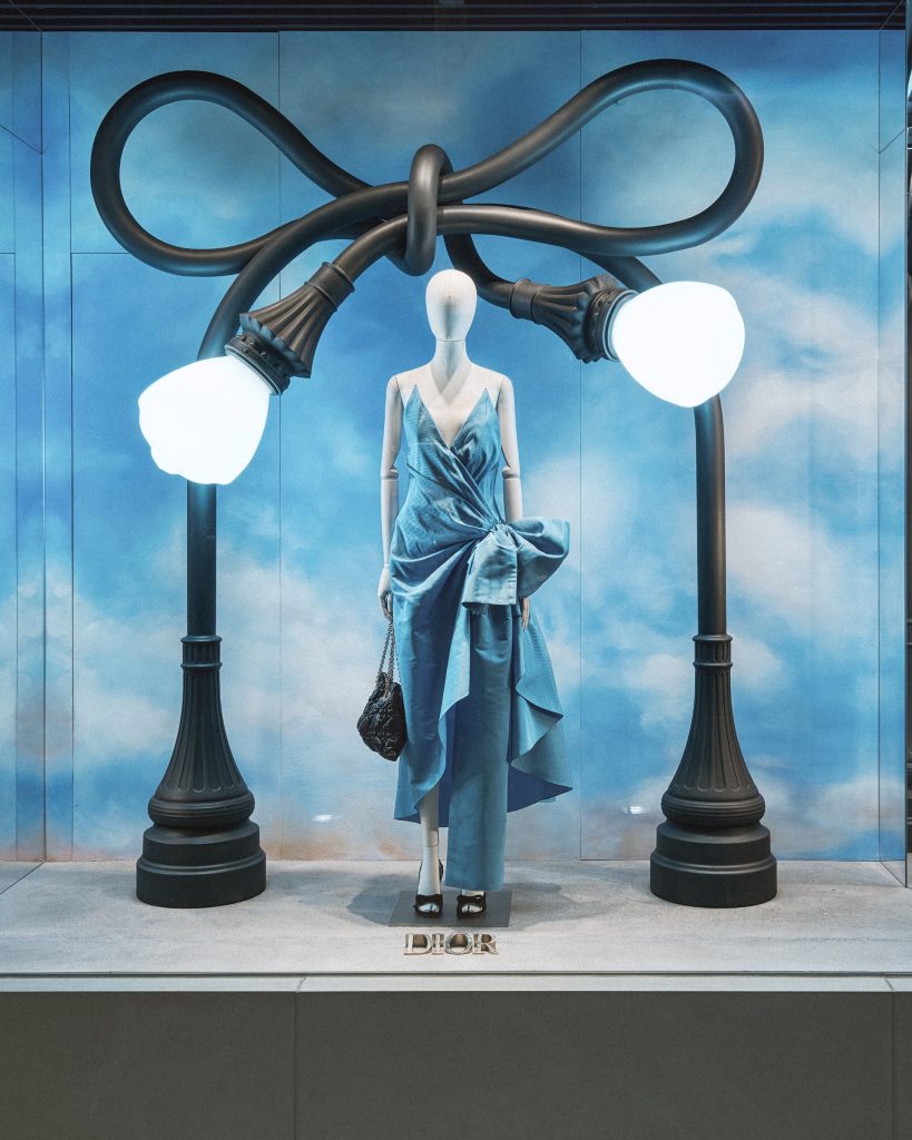 Dior window display by Alex Chinneck