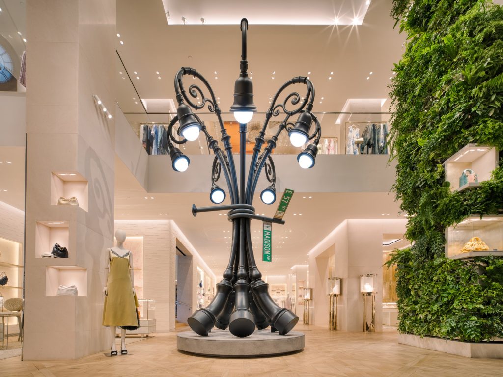 Dior window display by Alex Chinneck