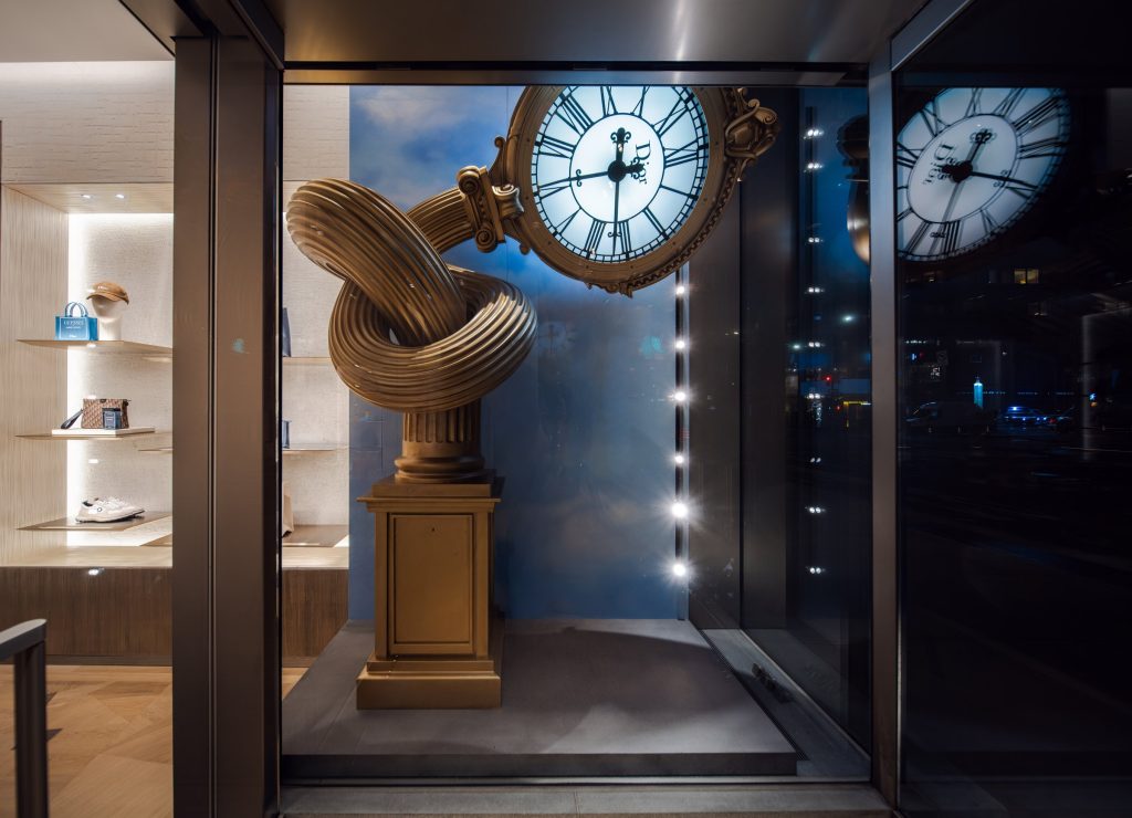 Dior window display by Alex Chinneck