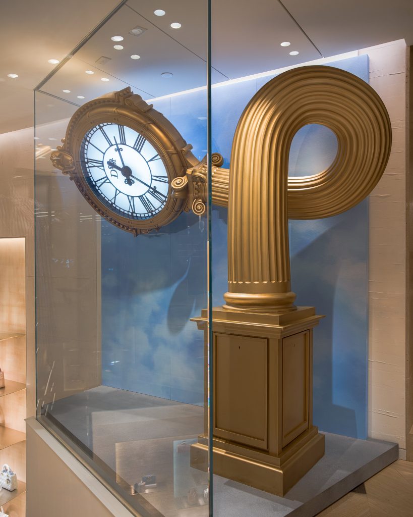 Dior window display by Alex Chinneck