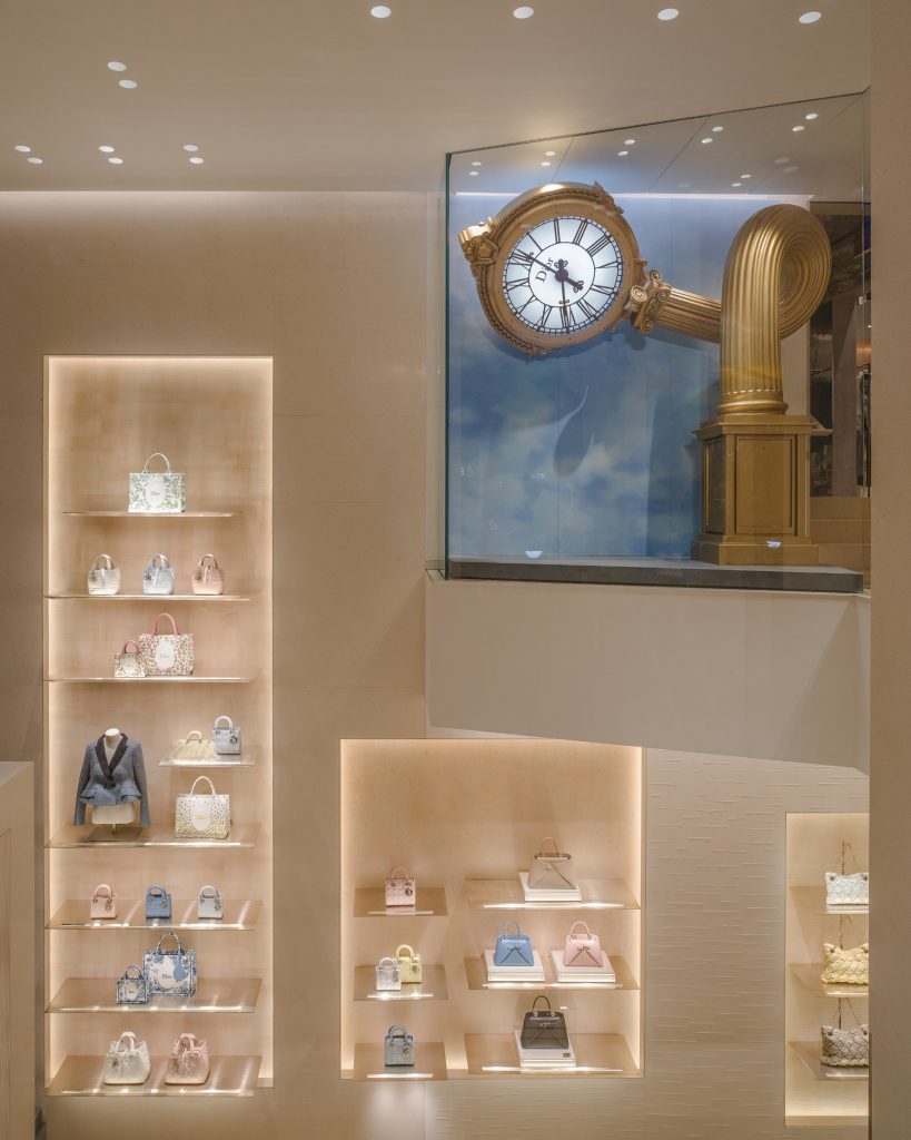 Dior window display by Alex Chinneck