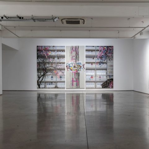 David Hepher, Tower Blocks, installation view at Flowers Gallery Kingsland Road, London