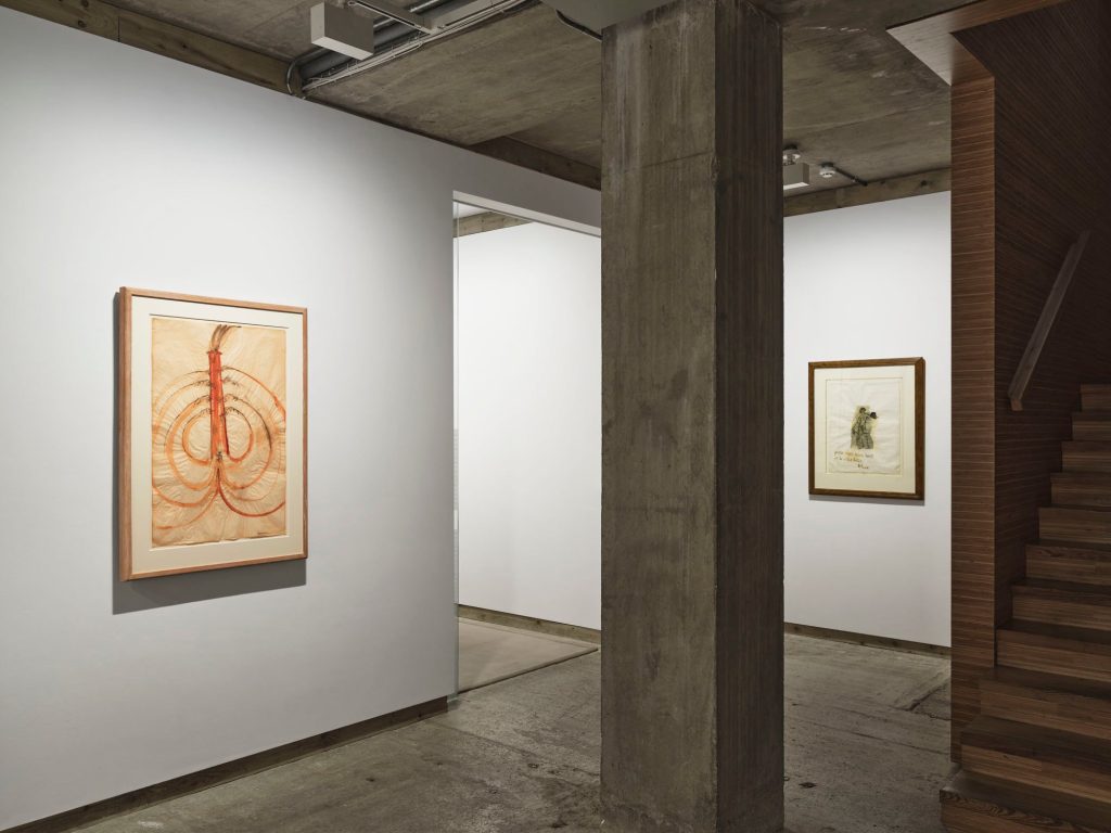 To the Dance: eight works by Nancy Spero, installation view at Frith Street Gallery, Golden Square, London