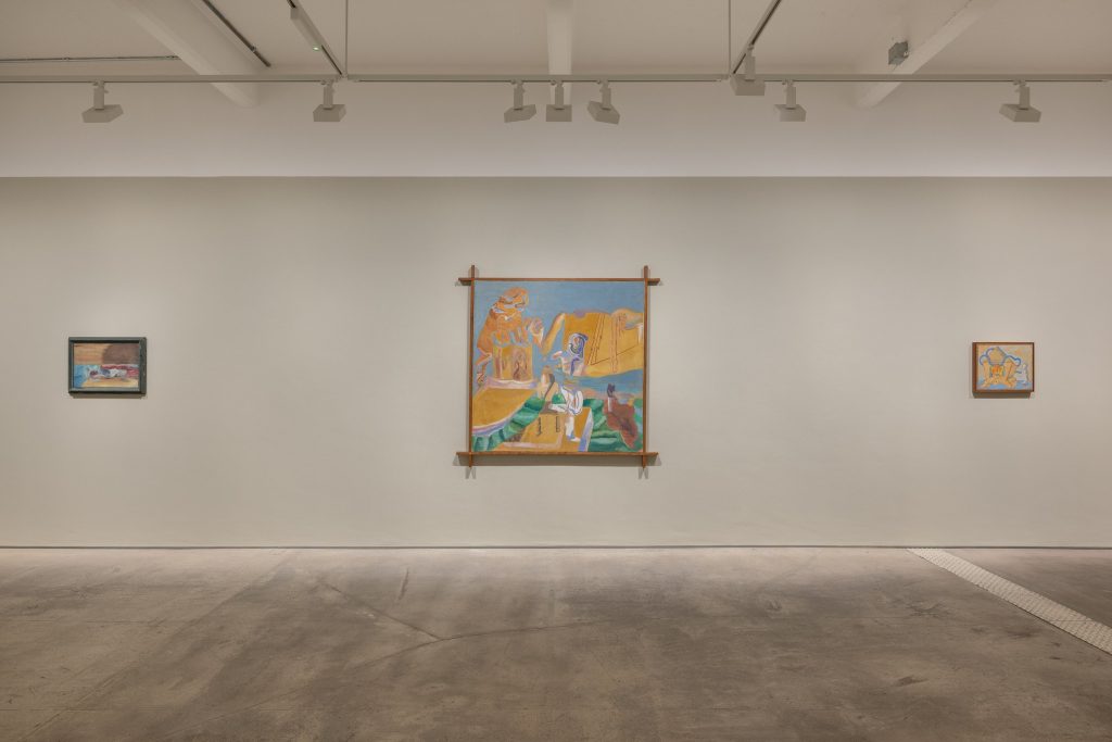 Carole Gibbons paintings on white walls
