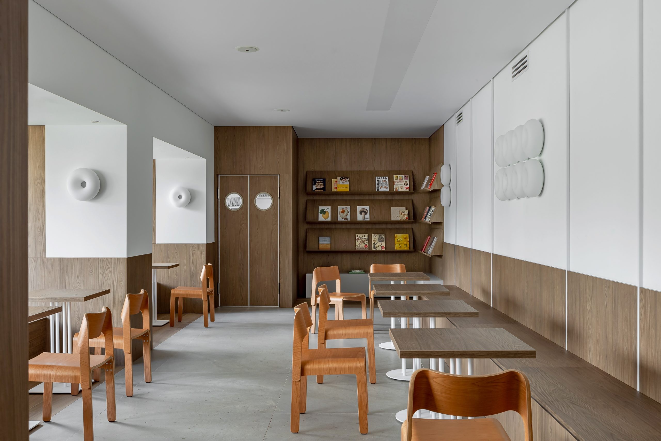 Interior of MARKS Coffee & Books in Minsk designed by Anna Lazar