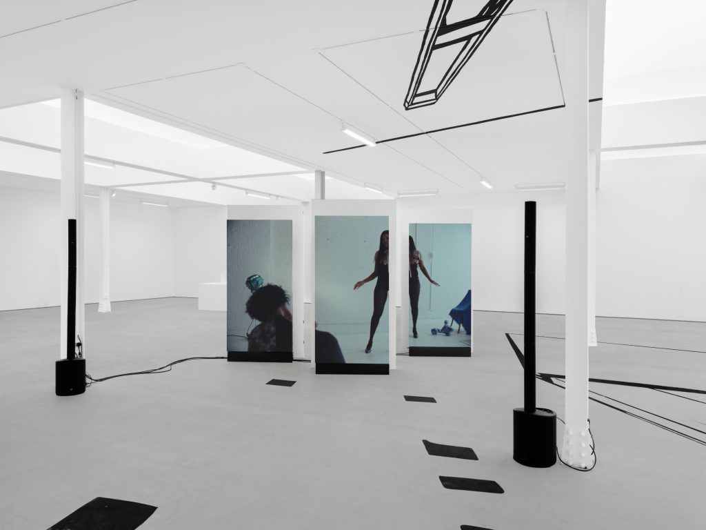 Martine Syms installation with screens at Kingly Street
