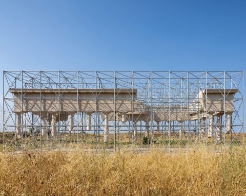 Inverse Ruin by Gijs Van Vaerenbergh for Siris in the Archaeological Park of Herakleia, Policoro