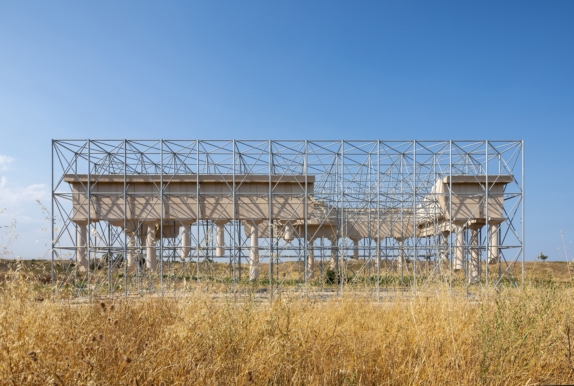 Inverse Ruin by Gijs Van Vaerenbergh for Siris in the Archaeological Park of Herakleia, Policoro